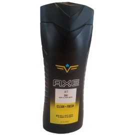 AXE 2 AXE Jet 2 in 1 Body & Hair Wash for Men 16 oz, Clean & Fresh MADE IN USA Disco