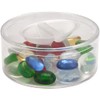 Pioneer Plastics 016C Clear Small Round Plastic Container with Pinch