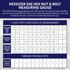 HexSizer - SAE Hex Nut and Bolt Size Gauge Tool