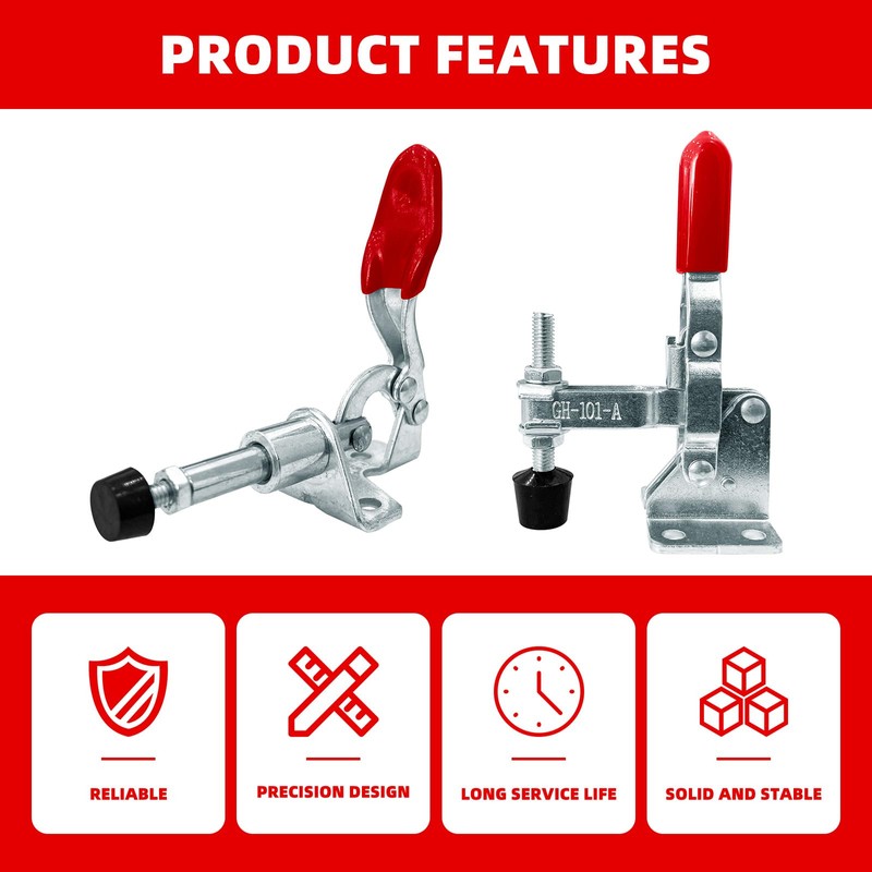 8Pcs Toggle Clamp, Hold Down & Push Pull Action Toggle