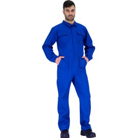 Bwolf Anax Men's Work Overalls, 100% Cotton Work Overalls with 5 Pockets, Royal Blue, xxl
