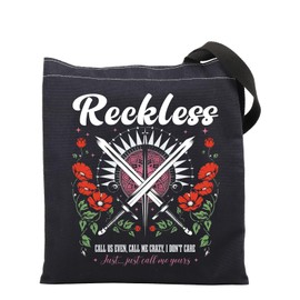 UJIMS Powerless Reckless Book Inspired Tote Bag Powerless Book Merch Special Edition Book Fans Gift (recklessredBag)
