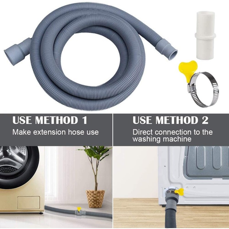 THJOPOKEEL Washing Machine Drainage Hose, Washing Machine Drainage Hose Extended