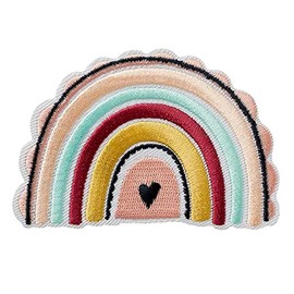 Mono Quick 10600 Rainbow with Heart Appliqué Iron-On Patch