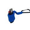 Paracord key chain lighter carabiner black and blue