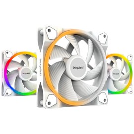 be quiet! LIGHT WINGS WHITE 120mm PWM Triple Pack PC case fan BL100