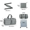 WANDF Travel Duffel Bag 40L with Shoes Compartment Foldable Overnight
