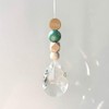 Handmade Suncatcher Crystal 50mm - Window Decoration Daisy Green with