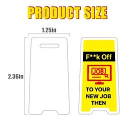 5Pcs Desktop Warning Sign & Office Secret Message Board - Funny Resignation Gift, Practical Jokes, Funny Gifts for Women & Men