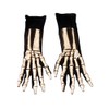 Zagone Skeleton Gloves, White Bones, Black Cotton Gloves