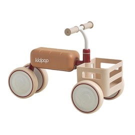 kidpop Toast Baby Walker Convertible Push Rider with Detachable Seat, Anti-Tip Tri-Frame & Food-Grade Basket for 10-36 Months (Red)