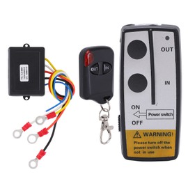 equlup Wireless Winch Remote Control Kit, DC 12V/24V Anti Interference Remote Control Switch Universal 75ft / 22.86m Long Range Receiver for ATV Truck SUV Car