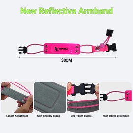 noxozoqm Reflective Bands for Arms/Wrists/Ankles, High Visibility Reflective Armbands, Fashion Cycling Leg Straps, for Running, Walking Night Sports Gear 2PCS