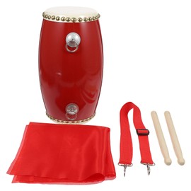 Toyvian 1 Set Traditional Chinese Simple Waist Drum Portable Sheepskin Waist Drum Percussion Instrument Hand Drum for Celebration Dance Performance