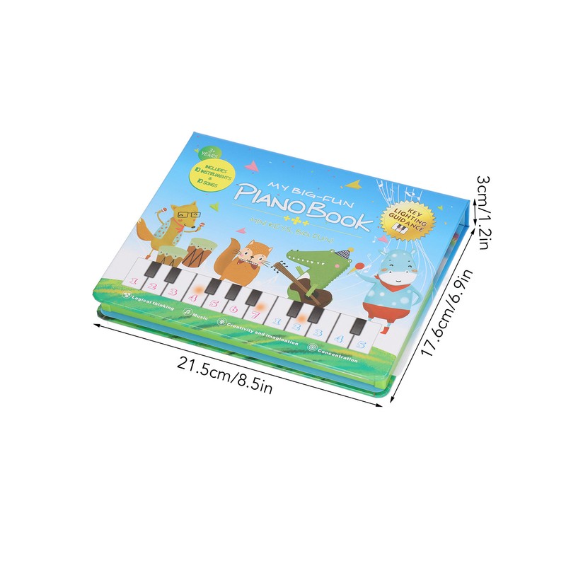 Piano Toy Book Educational Recording Function Kids Gift Toddler Musical