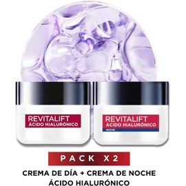 L'Oral Paris Rutina facial hidratante Revitalift cido Hialurnico (2 piezas): Crema de da FPS20 50ml Crema de noche 50ml. Hidrata y rellena lneas de expresin, para todo tipo de piel