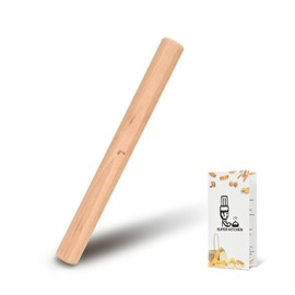 SUPER KITCHEN Beech Wood Rolling Pin, Rolling Pin, Perfect Baking Accessories, Rolling Pin for Fondant, Pizza, Cookie, Pasta Dough, Shortcrust Dough (30 x 3 cm)