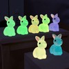 CHROMACRAFT Pack of 70 Luminous Rabbit Ornaments, Small Resin Ornaments,