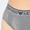 Emporio Armani Men's Briefs (Pack of 2), Medium Melange Grey/Black