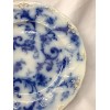 RIDGWAYS ENGLAND GAINSBOROUGH LUNCHEON PLATE 8 7/8" FLOW BLUE GOLD