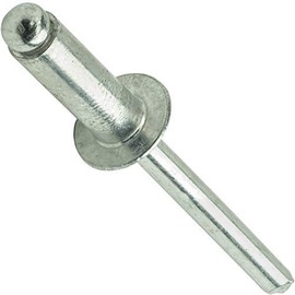 Fastenere Pop Rivets - 1/4" x 1/2" (25pcs) Heavy Duty, Open-End, Aluminum, Dome-Head Blind Rivets, Corrosion-Resistant, Low Tensile & Shear Strength, 8-8 Gap 0.376"-0.500"