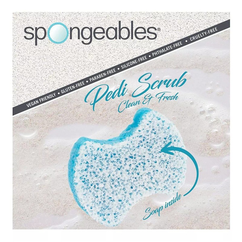 Spongeables Esponja Exfoliante Para Pies De Spongeables Pedi-scrub, Con