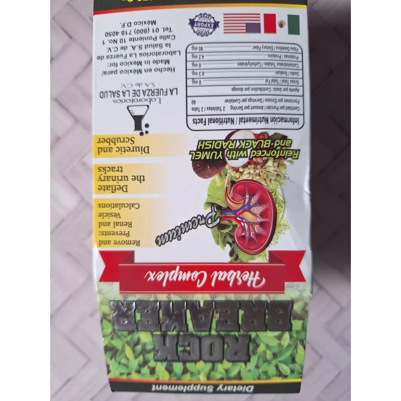 LA FUERZA DE LA SALUD Rompe Piedras 100% Natural Extracto
