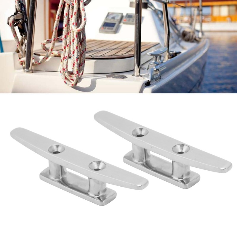 2PCs Open Base Boat Cleat 4in Universal Fit for Watercraft