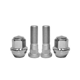 Mysttoo M12x1.50 Chrome Wheel Lug Stud Nut Set Compatible with 2006-2021 Ford Focus Fusion Fiesta Escape EcoSport Ranger MKC MKZ, Replaces 611-303 CV6Z1012C ACPZ1012H (4PCS)