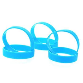 Money Band, 6 Elastic Silicone Bands to Secure Your Money, Credit Cards (Blue)