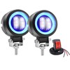 X-STYLE 20W Motorcycle Fog Lamp, 2 Colors, White + Blue,