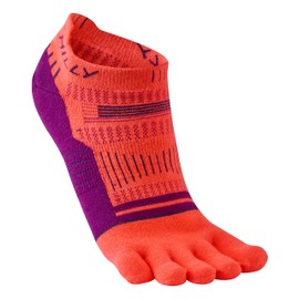 Hilly Unisex Toes - Socklet Min Cushioning, Running Sock, HotCrl/GrapeJce/Char, M UK