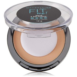 Maybelline Base de Maquillaje en Polvo Fit Me, TRUE BEIGE 222, 12 gr, matifica y controla brillo por 16h, minimiza la apariencia de poros, iguala el  