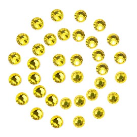 3000Pcs Lemon Yellow Crystal Rhinestones,Glass Flatback Rhinestones Mini Gemstones for Nail Face Makeup Art Crafts Clothes Decoration -(SS6,2.0mm,Lemon Yellow)
