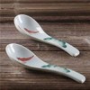 Ceramic Soup Spoons set, Chinese Style Glaze Porcelain Rice Spoons,