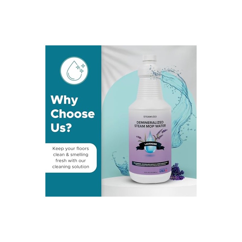 Steam & Go Demineralized Water for Steam Cleaner - PVC-Free