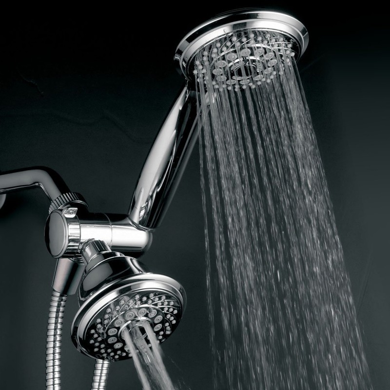 HotelSpa Luxury 30-Setting 3-Way Shower Combo, Chrome, 5 ft