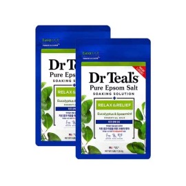 Dr. Teal's 닥터틸즈 엡섬 솔트 입욕제 1.36kg x 2 - 유칼립투스 스피아민트 Dr. Teal's Epsom Salt Bath Soak 1.36kg x 2 - Eucalyptus Spearmint