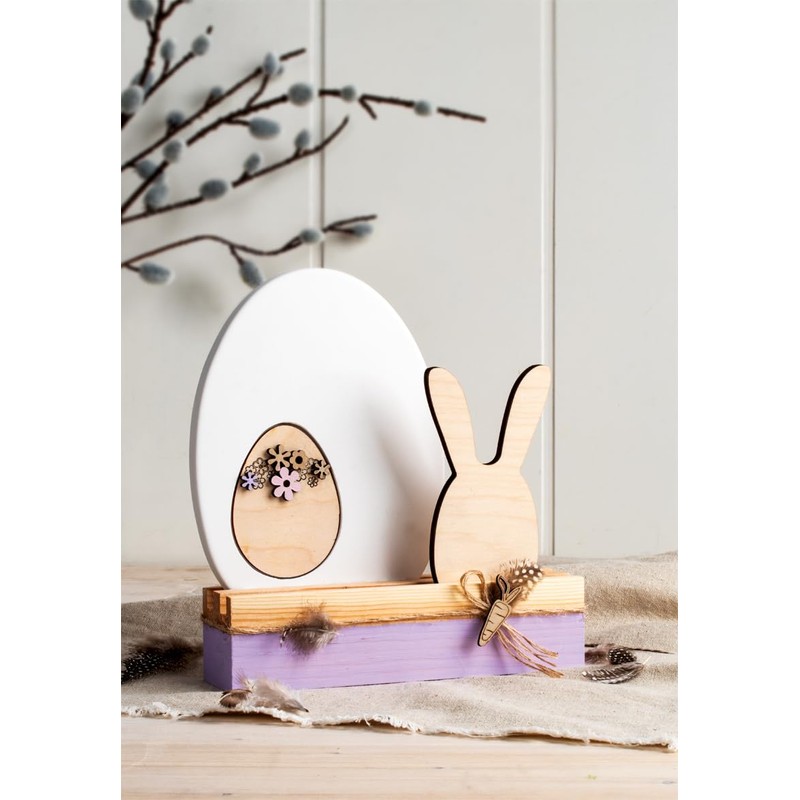 Rayher 64665505 Wooden Easter Eggs, 9 Pieces, 2 - 8