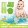 BECHS 4 Stück Baby Haarbürste Baby Badebürste Milchschorf Kamm Babybürste