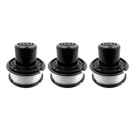 HASME RS-136-BKP Replacement Trimmer Line Spool Pack for Black & Decker Bump Feed String Trimmers RS136BKP RS 136 BKP, 20-Feet, 3-Pack