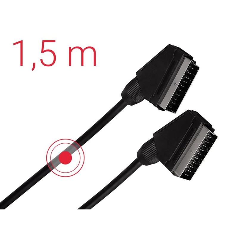Hama Scart Cable Basket 1.5 m 21-Pin for TV Connection