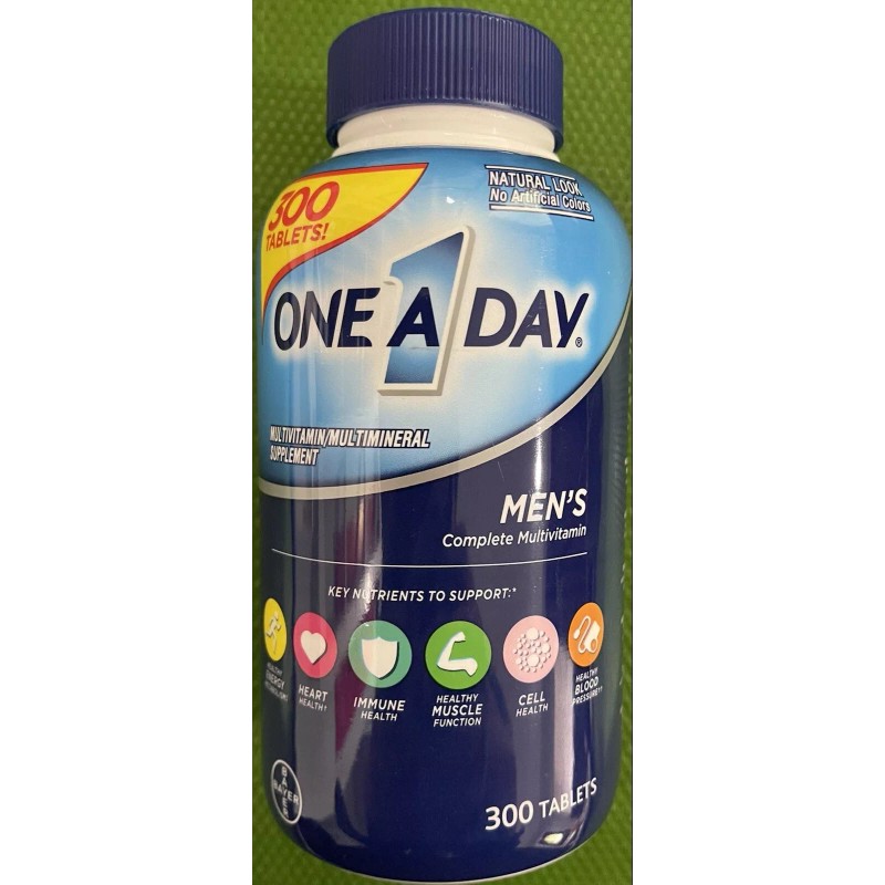 ONE A DAY MEN'S MULTIVITAMIN MULTIMINERAL SUPPLEMENT 300 TABLETS