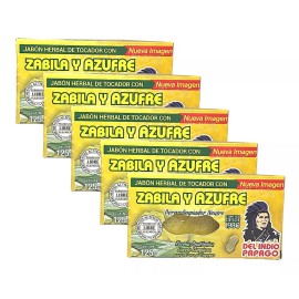 Del Indio Papago Jabón Facial Sábila Y Azufre Del Indio Pápago 125g Pack 5