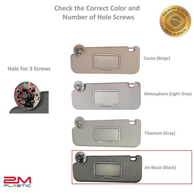 Sun Visor Fits for Chevy Cruze 2017 2018 Pair Set