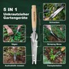 Eadwiella Manual Weeder Wooden Handle Stainless Steel Head Weeder for