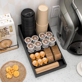 unbrand Coffee Station Organizer for Countertop, Condiment Storage Caddy