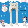 Laahoem Movable Ear Bear Hat Women's Cute Funny Plush Bunny