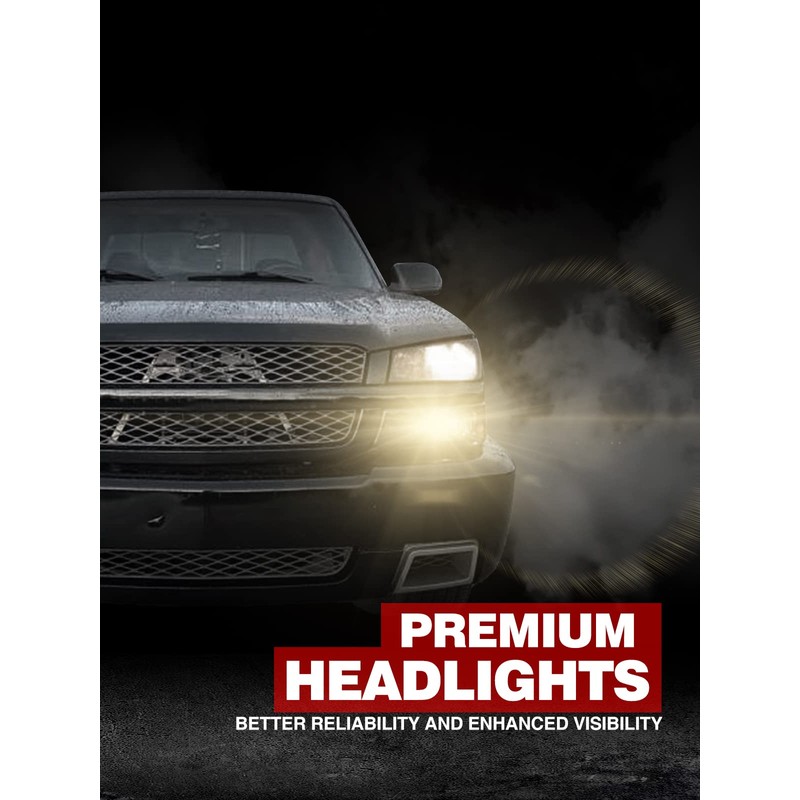 Torchbeam Headlight Assembly Replacement for Silverado/Avalanche 1500/2500/3500 (2003-2006) Smoke Housing