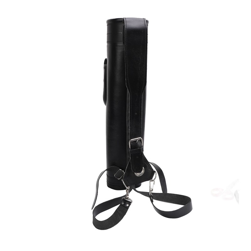 Archery Arrow Quiver Cowhide Leather Arrows Holder Bag Shoulder Back